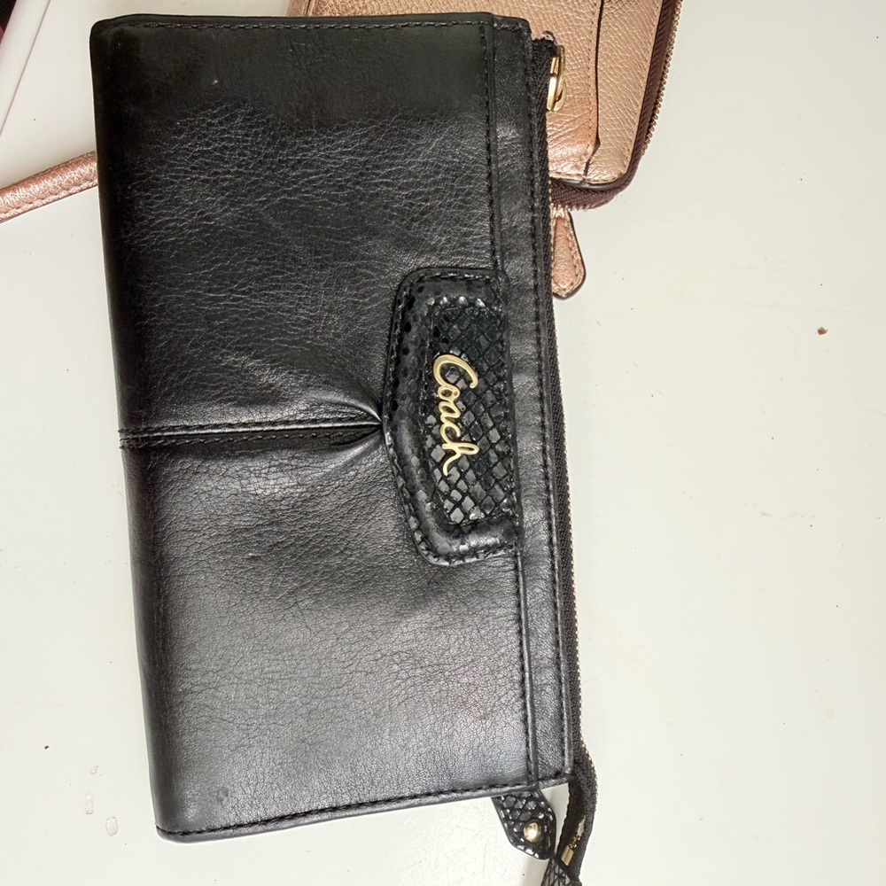 Coach Black and Metallic Women's Wallet Duo - Picture 6 of 8
